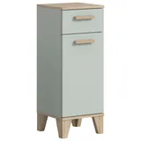 xonox Star Badschrank halbhoch 34 x 87 x 31 cm Hellgrün/Eiche