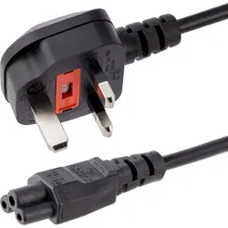 StarTech.com 2 m GB Laptop Ladekabel,  BS 1363 auf C5, 2,5A 250V, 18AWG, Noteboo