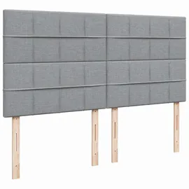vidaXL Boxspringbett 180 x 200 cm Hellgrau