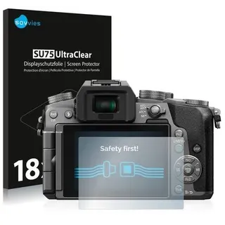 18x Savvies® SU75 Displayschutzfolie für Panasonic Lumix DMC-G7