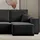 m-punkt Wohnlandschaft U-Form COMO Cord mit Bett Sofa Schlafsofa Ottomane - Schwarz