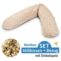 Theraline Das Original Stillkissen - Leo Bamboo Collection Dinkelspelz