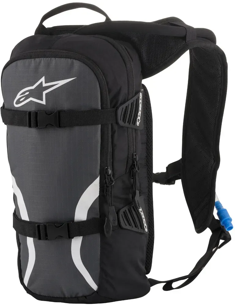 Alpinestars Iguana Hydration Rugzak, zwart-wit, 6-10l Voorman