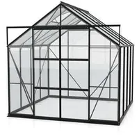 Vitavia Gewächshaus Phönix 6700 ESG/HKP, inkl. Fundament, ca. B257/H254/T261 cm, Schwarz