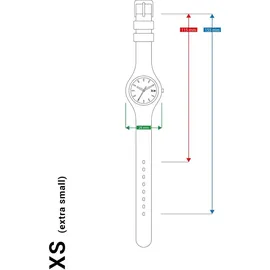 ICE-Watch ICE Tie and Dye 30 mm Silikongehäuse Grüntöne Silikonarmband Grüntöne XS