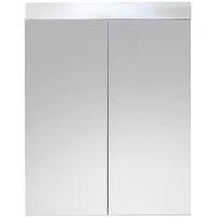 VCM ebuy24 Spiegelschrank 2 Türen Weiß weiß Hochglanz.