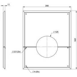 ALTERNATIVE HAUSTECHNIK Wandblende PolyTop geschlossen DN80/125