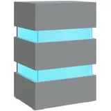 vidaXL LED-Nachttisch Grau 45x35x67 cm Holzwerkstoff