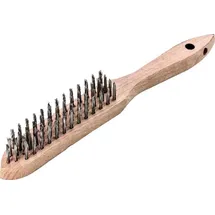 Lessmann Handdrahtbürste V4A glatt 3-reihig 0,3 mm