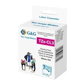 G&G Reinigungskassette ersetzt Brother TZe-CL3, 12 mm