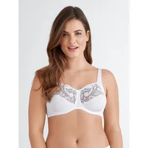 FELINA Bügelloser BH Moments mit Spitze, Blumenstickerei, Stützfunktion und Vollkörbchen weiß 95