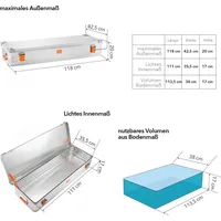 AluBox flache stapelbare Kiste 20 cm hoch alu -