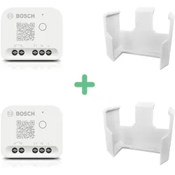 2x Bosch Smart Home Relais + 2x Hutschienen-Halterung