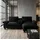 Okwish Modulares Ecksofa Mit Getränkehalter, Stauraum, Usb-anschluss, 1 Ottoman Und 2 Kissen, In Chenille Schwarz