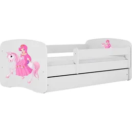 raumhirsch furniture Kinderbett mit Motiv Pferd 80 x 180 cm Holzwerkstoff weiß