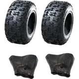 2X Schlauch + 2x Reifen 18x6.50-8 P5016 Rasenreifen 18x6.5-8 18 x 6.5-8 18 x 6.50-8 Reifen für Rasentraktor Aufsitzmäher Schneeräumer