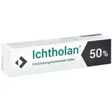 Ichtholan® 50% - entzündungshemmende, antibakterielle, Zugsalbe,Zur Anwendung auf der Haut, bei eitrigen Hautentzündungen wie Abszessen und Furunkeln,Gele, Balsam, 25 g