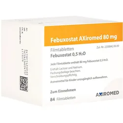 Febuxostat Axiromed 80 mg Filmtabletten 84 St