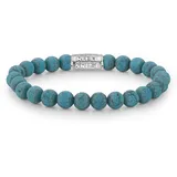 Rebel & Rose RR-80043-S Herren-Armband Edelstahl Matt Turquoise Delight 8 mm Größe 19 cm