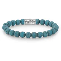Rebel & Rose RR-80043-S Herren-Armband Edelstahl Matt Turquoise Delight 8 mm Größe 19 cm