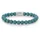 Rebel & Rose RR-80043-S Herren-Armband Edelstahl Matt Turquoise Delight 8 mm Größe 19 cm
