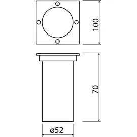 Gtv Bodeneinbaustrahler Edelstahl 7,0 cm GU10 IP67 mehrfarbig