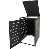 Mendler Mülltonnenverkleidung HWC-E83 116 x 71 x 98 cm anthrazit