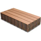 Wolketon 30 X 60cm Braun Terrassenfliesen 36 Stück Klickfliesen In Holzoptik, Wpc Fliese