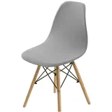 WYLEBER wasserdichte Schalenstühle Stuhlhussen 1/2/4/6er-Set,Dehnbare Universelle Fit Esszimmer Stuhlhussen ohne Armlehnen,für Bar Küche Hotel Esszimmer(Silver Gray,2 Set)