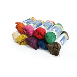 Clairefontaine 9x Geschenkband aus natürlichem Bast 50g, 9 Farben sortiert - Sortierung 196099C