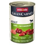 Animonda GranCarno Adult Rind & Entenherzen 24 x 400 g