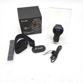 Polar Vantage V3 BT 47 mm Aluminiumgehäuse schwarz Silikonarmband blau L