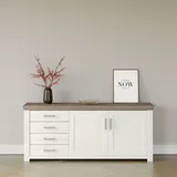 set one by Musterring Sideboard »York«, Typ 51, mit viel Stauraum, Bügelgriff silber, B 184 x H 79 cm,