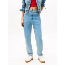 Tommy Hilfiger Ai4116 Mom Tapered Fit Hochtaillierte Jeans Denim Light 30 28