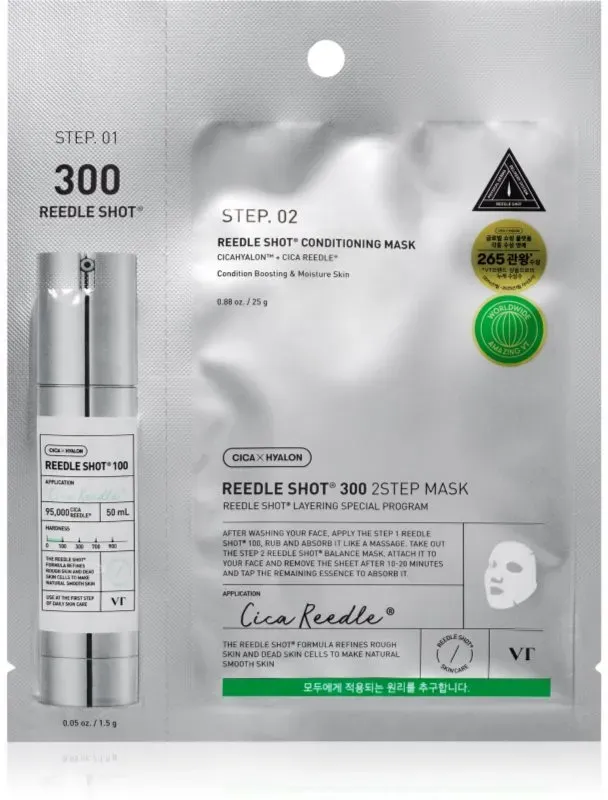 VT Cosmetics Reedle Shot 300 2-Step Mask Intensive erneuernde Maske für eine zwei-Phasen-Hautpflege 26.5 g