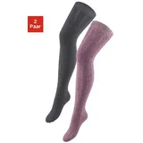 LAVANA Overknees Damen schwarz-meliert, rosa-meliert Gr.35-38