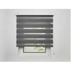 MYDECO Doppelrollo mit Blende 60 x 160 cm grau