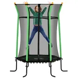 Homcom Trampolin Ø163,5 cm, Kindertrampolin Gartentrampolin mit Sicherheitsnetz, Randabdeckung für Kinder 3-10 Jahre bis 50 kg Grün