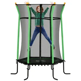 Homcom Trampolin Ø163,5 cm, Kindertrampolin Gartentrampolin mit Sicherheitsnetz, Randabdeckung für Kinder 3-10 Jahre bis 50 kg Grün