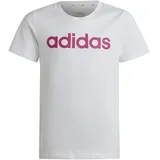 Adidas Essentials Linear Logo Cotton Slim Fit T-Shirt Kinder weiss 164 - White/Selufu