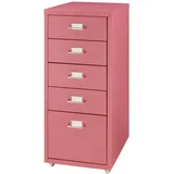 [en.casa] Kökar Schubladenschrank 69 x 28 x 41 cm Wassermelonenrot