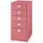 [en.casa] Kökar Schubladenschrank 69 x 28 x 41 cm Wassermelonenrot