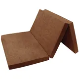 FORTISLINE Klappmatratze 120x195x8 cm - 3-teilige Faltmatratze H2, Gästematratze und Reisematratze mit waschbarem Bezug, Oeko-TEX Standard 100, handgefertigt in der EU, für Gäste und Camping