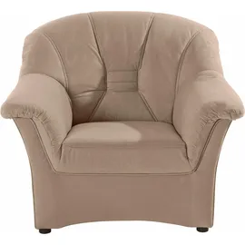 DOMO collection Sessel Elva Kunstleder 99 x 84 x 82 cm Beige mit Federkern