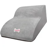 Harilla Hundetreppe für Kleine Hunde, Schaumstoff Haustiertreppe, Hundestufen Treppenrampe für Hohes Bett, Couch Und Sofa, Haustiertreppe, Grau