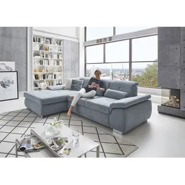 die planbar Ecksofa »MP-IN16037 L-Form«, mit Sitztiefenverstellung & Zierkissen, Federkern