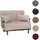 Mendler Schlafsessel HWC-K29, Klappsessel Schlafsofa Gästebett, Liegefläche 190x100cm, Stoff Chenille (370g/m2) ~ creme