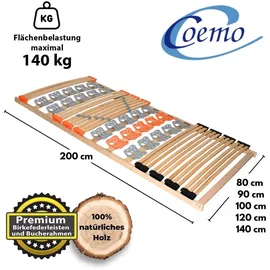 Coemo KombiFlex Federleisten-Tellerlattenrost starr 140 x 200 cm