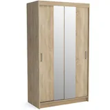 masseno Schwebetürenschrank NICOLA 120 x 215 x 60 cm Braun