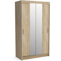 masseno Schwebetürenschrank NICOLA 120 x 215 x 60 cm Braun